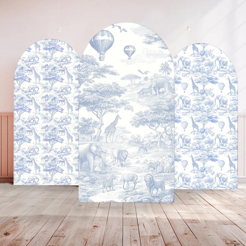 

Arch Backdrop Custom 2-side Blue Giraffes Decor Kids Baby Shower Birthday Party Wedding Covers Chiara Backdrop Photo