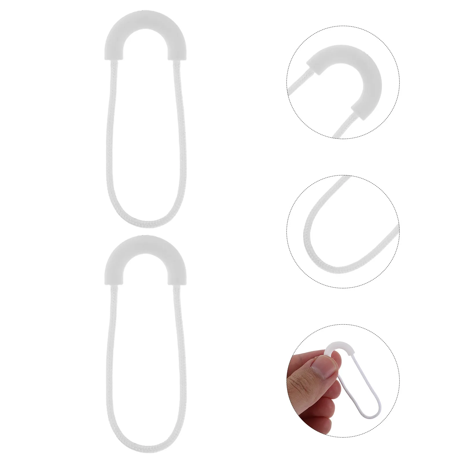 100Pcs U Shape Zipper Pulls Heavy Duty Detachable Replacement for Luggage Backpacks Jackets Cord Zipper Pull Extension