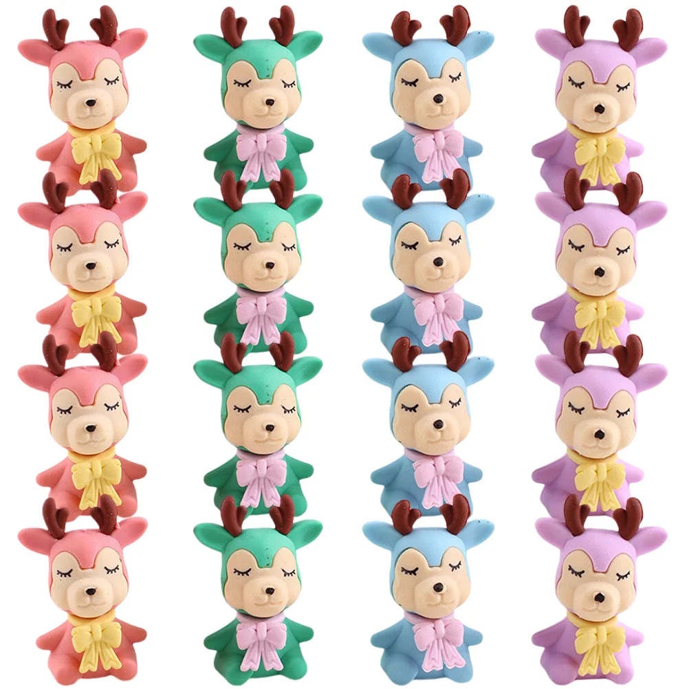 

24Pcs Creative Erasers Adorable Animal Style Safe Reliable Erasing Performance Small Erasers for Students Classroom Bulk