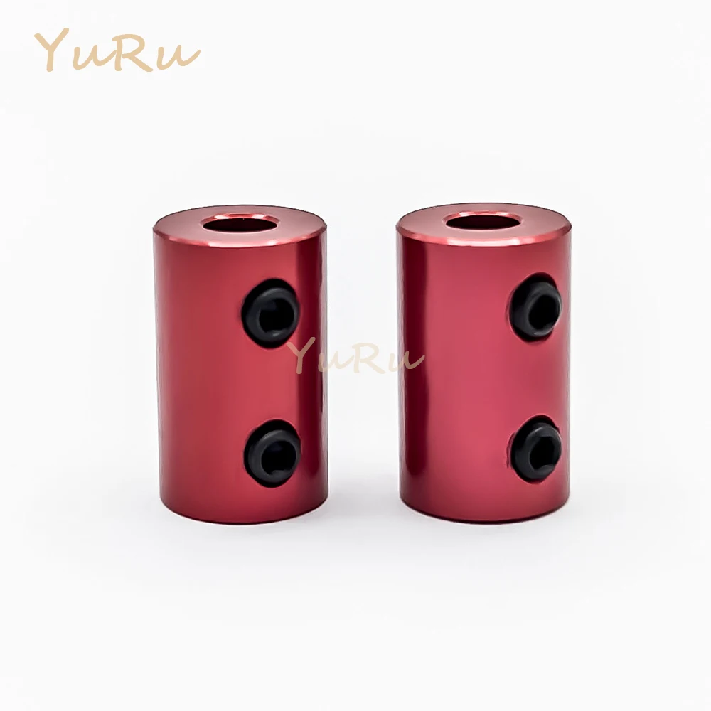 1PC D12L20 Aluminium Alloy Rigid Top Wire Coupling Bore 2~6mm D12 L20 Red Cylindrical Type Model Motor Shaft Coupling CNC