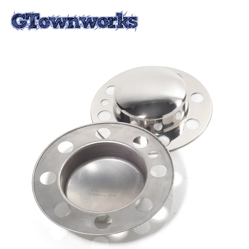 

GTownworks 2pcs/1pc Hub 5.15" Stainless Trailer Wheel Center Caps For FRONT DUALLY 8 LUG AMERICAN EAGLE ALLOY WHEEL ACC #3108 06