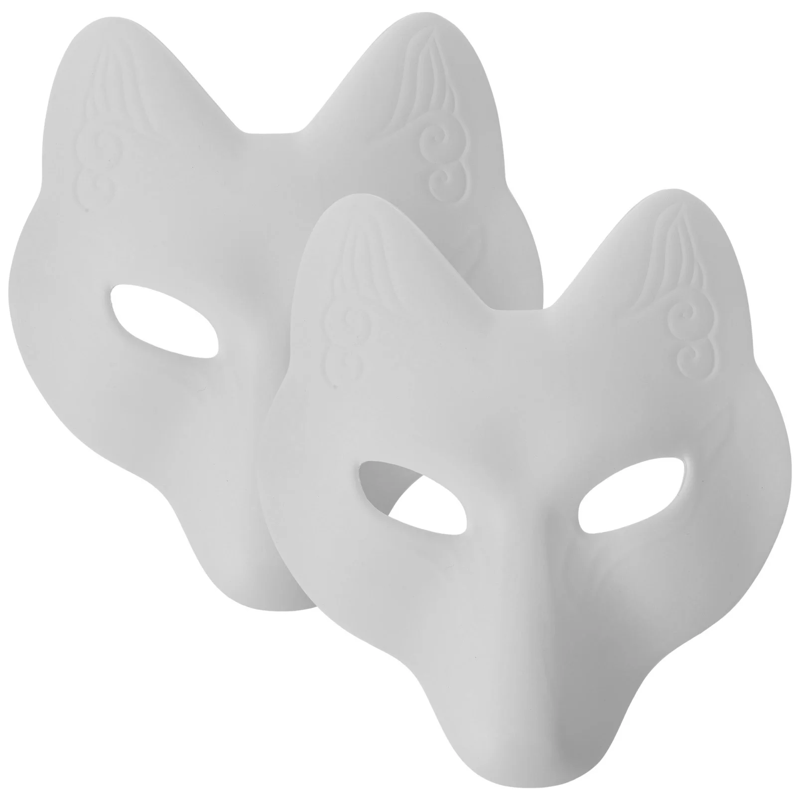 2 Pcs DIY Fox Mask Face Masks Masquerade for Kids Prom Halloween Animal Pu Toy Child Women Party Supplies