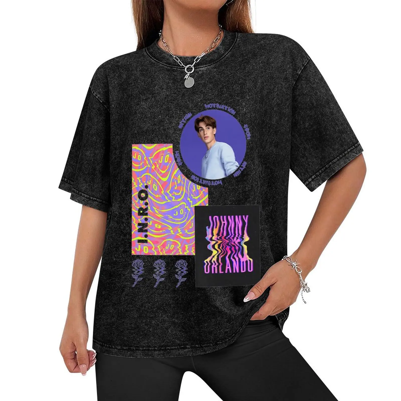 Johnny Orlando Collage Premium T-Shirt affliction shirts designer shirts custom shirt t shirts for men graphic