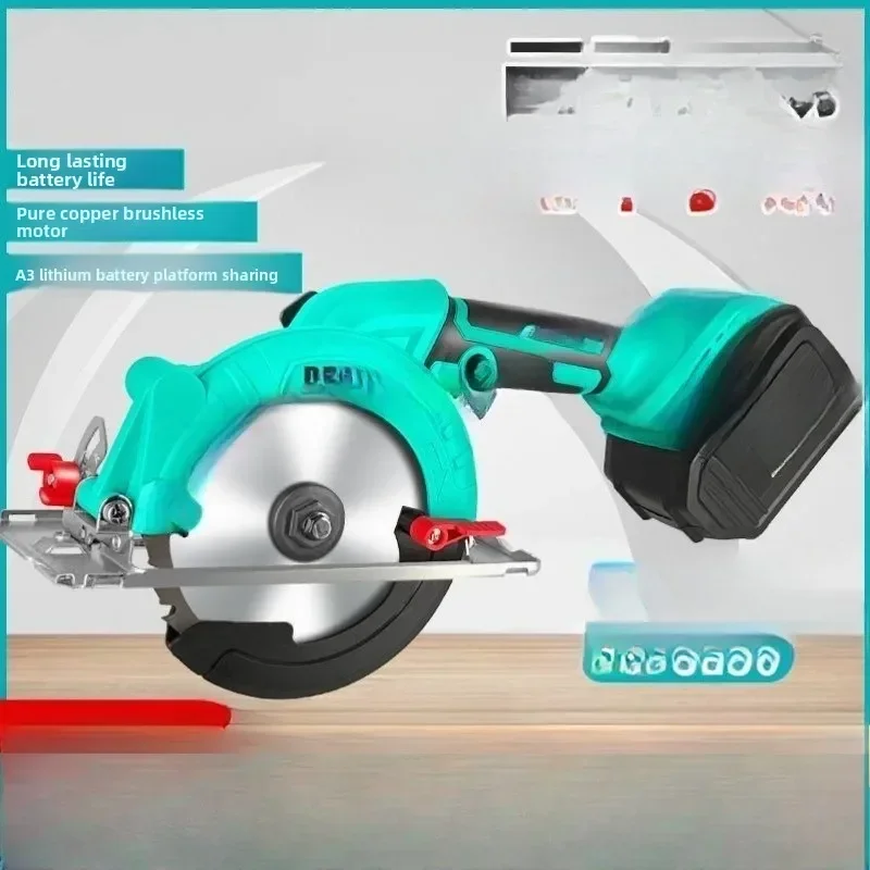 High power 5 inch 6 inch single hand saw brushless lithium battery circular saw rechargeable woodworking circular saw