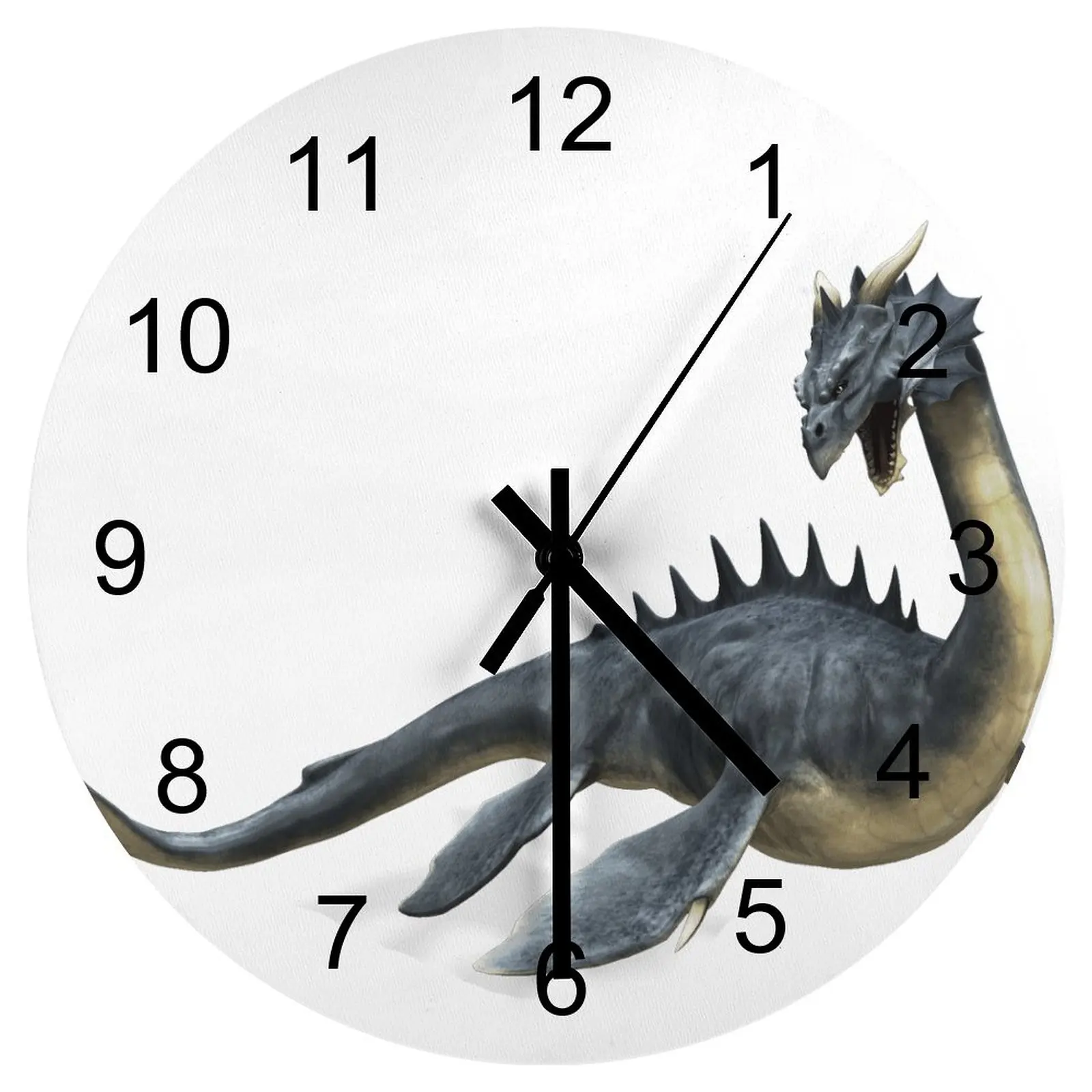 

Farm Wall Clock Animal Evil dragon Clocks 12 inch Silent Wooden Round Patterned Trend Sporty Home Decor