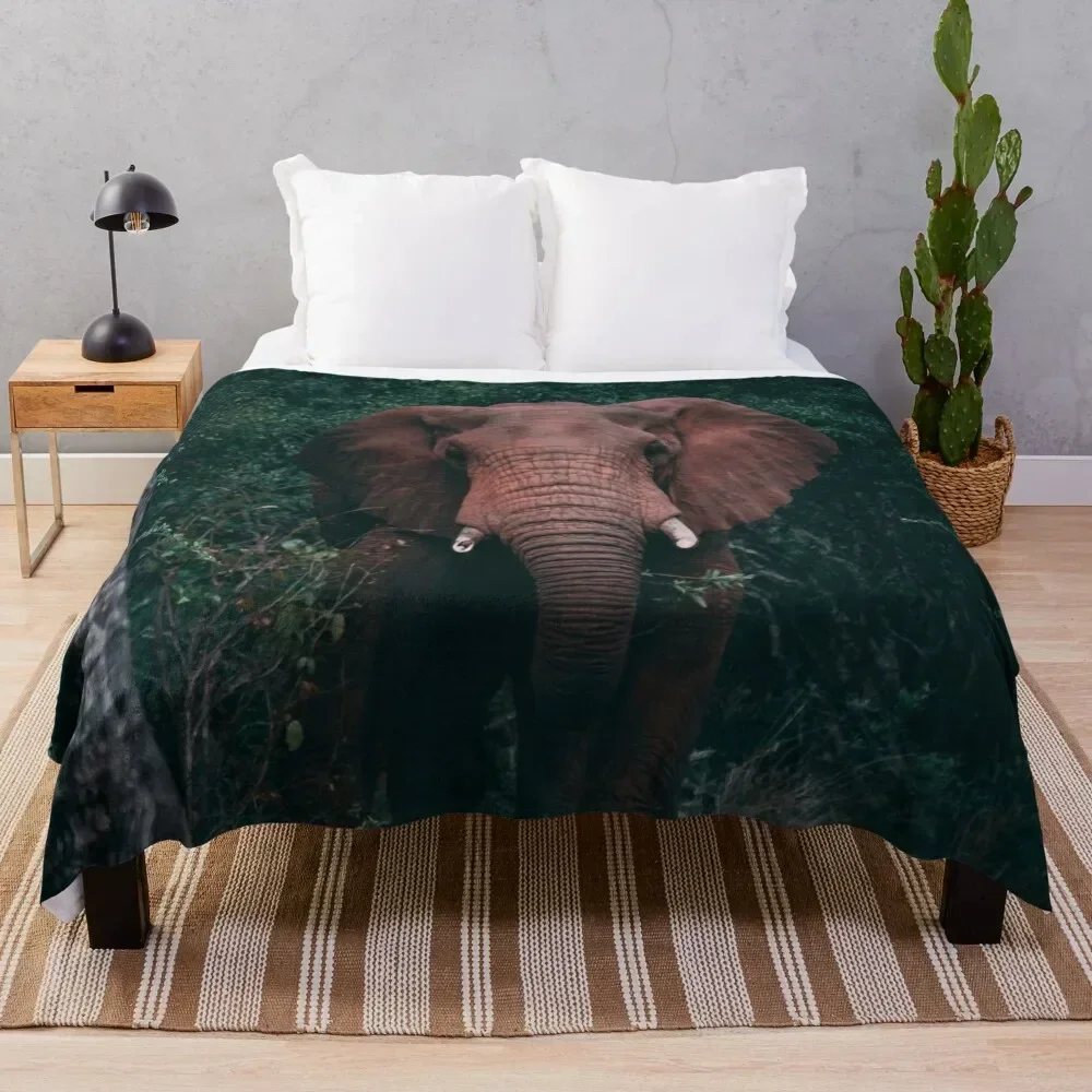 Elephant Throw Blanket Soft Comfort Blanket for Reading Watching TV