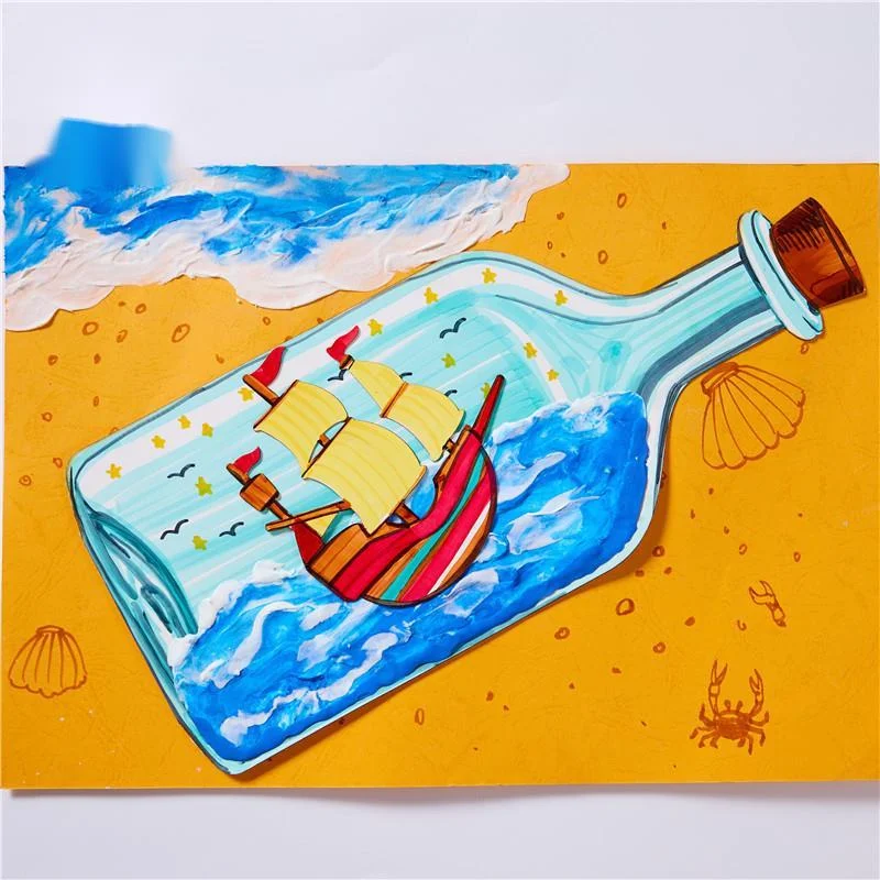 DIY Handmade Material Bag Art Handmade Graffiti Crafts Learning Materials Educational Scrapbooking Puzzle Toy Gift New