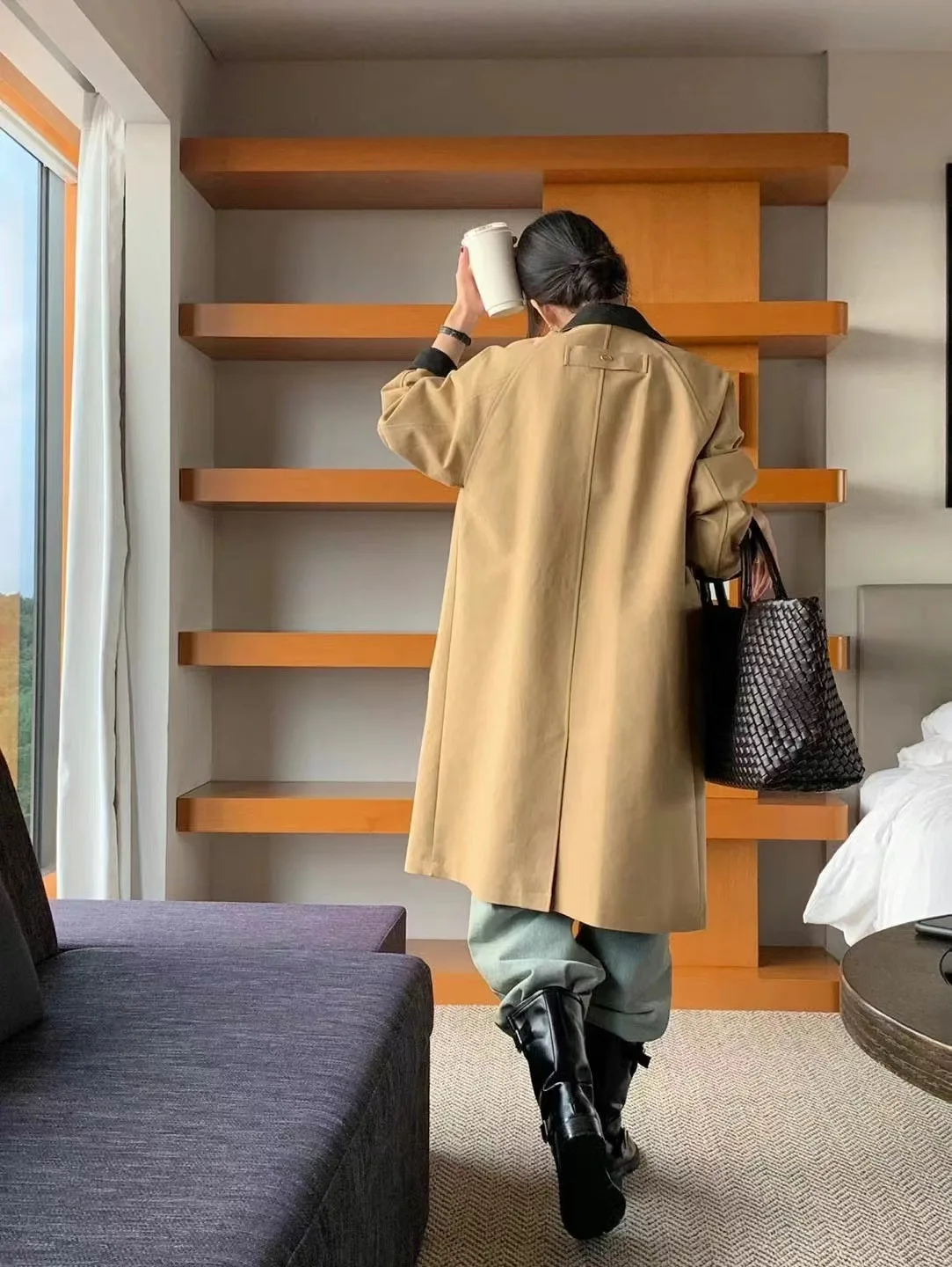 سترة واقية عالية الجودة مرقعة ملونة للنساء على الموضة الكورية معاطف واحدة الصدر أنيقة ملابس الشارع الشهير