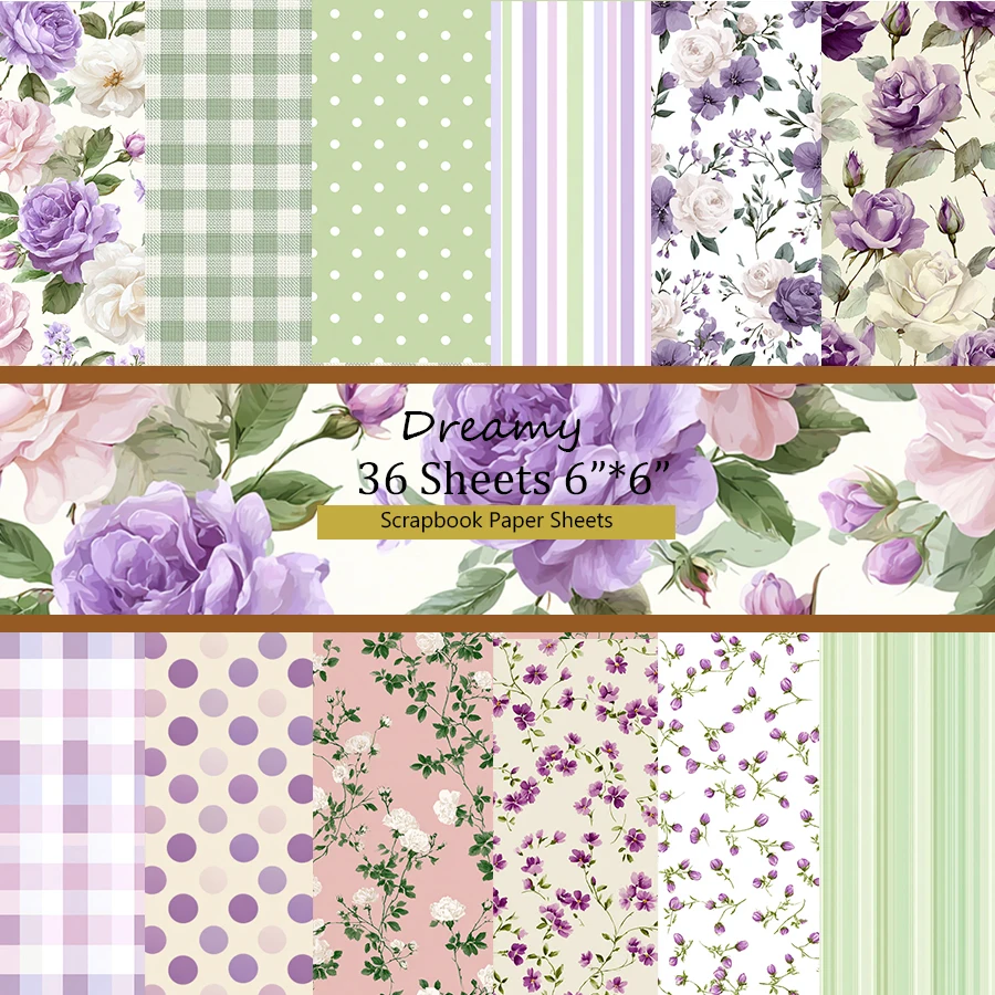 

36 Sheets 6"x6" Decorative Scrapbook Paper: Kawaii Bunny Prints for Scrapbooking, Origami & Kids’ Handicrafts