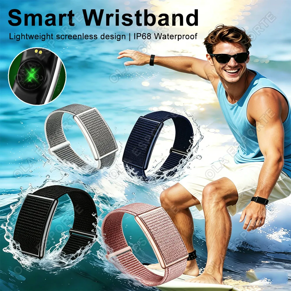 

New Non-screen Smart Bracelet With Heart Rate Blood Oxygen Monitor Fitness Sports Tracker Pedometer Men Smart Watch Waterproof