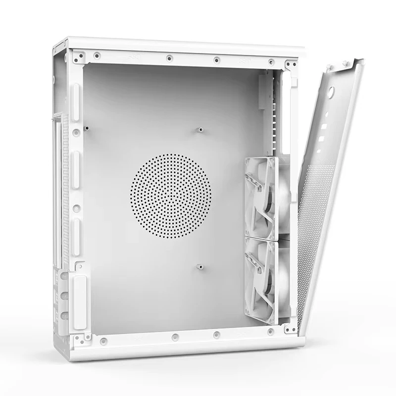 Mini Portable Computer Case, M-ATX ITX TFX Small PC Chassis with Handle for Desktop Computer