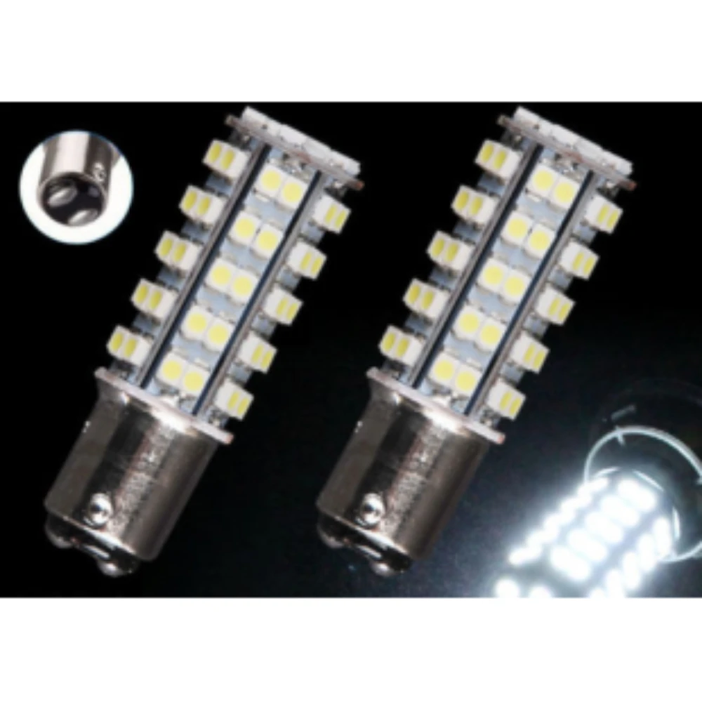 2 قطعة LED الفرامل مصابيح كهربائية ماركر لمبة أضواء لوحة ترخيص بدوره إشارات 68SMD-3528 العالمي ل 1156 لمبات لأضواء خلفية
