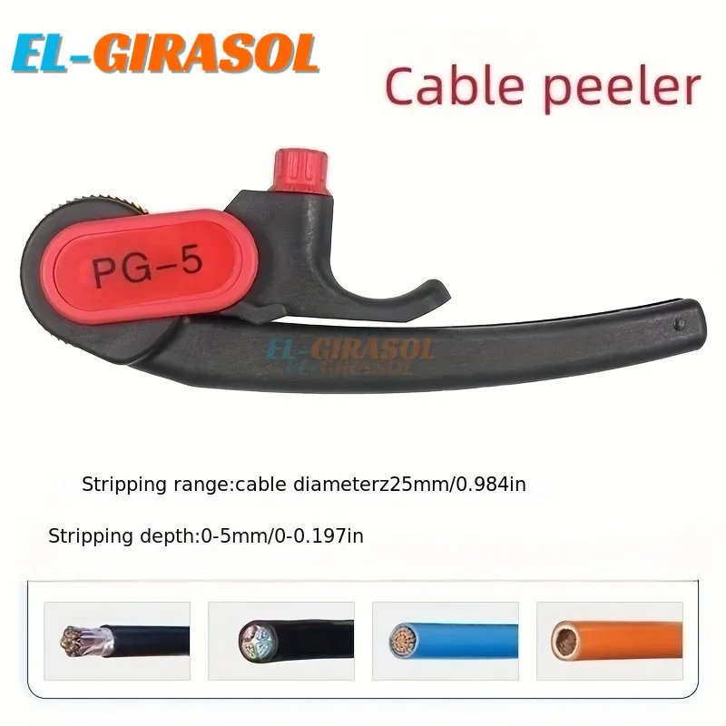 PG-5 Cable strippers Ratchet Wheel Type Stripper For 25Mm Round Cable Stripping Knife Tool