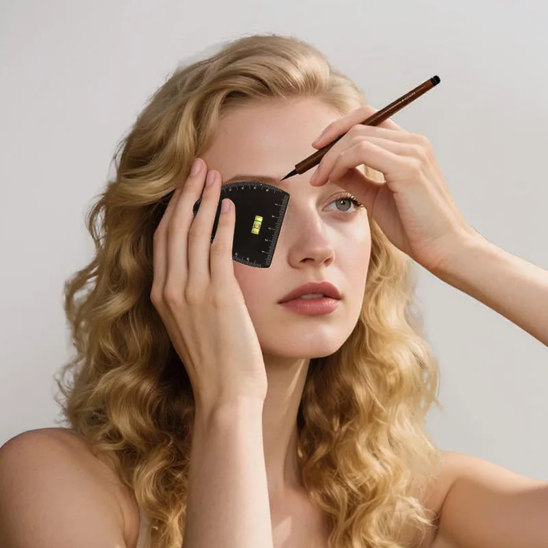 

Drawing Eyebrow Design Ruler for Tattoo Makeup Beginners Stainless Steel Fast EyeBrow Drawing Auxiliary Tool