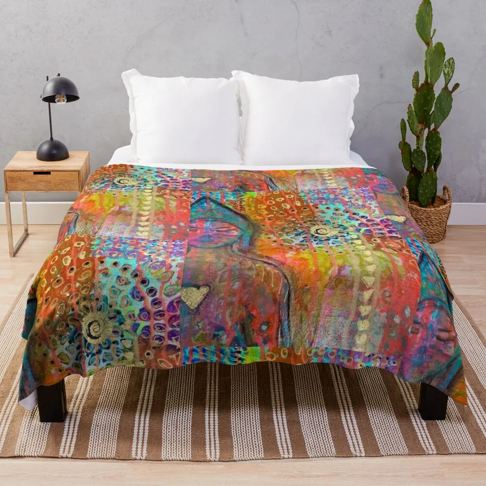 

Buddha with Mandala / Buddha with Mandala Throw Blanket for winter Bed blankets ands Blankets