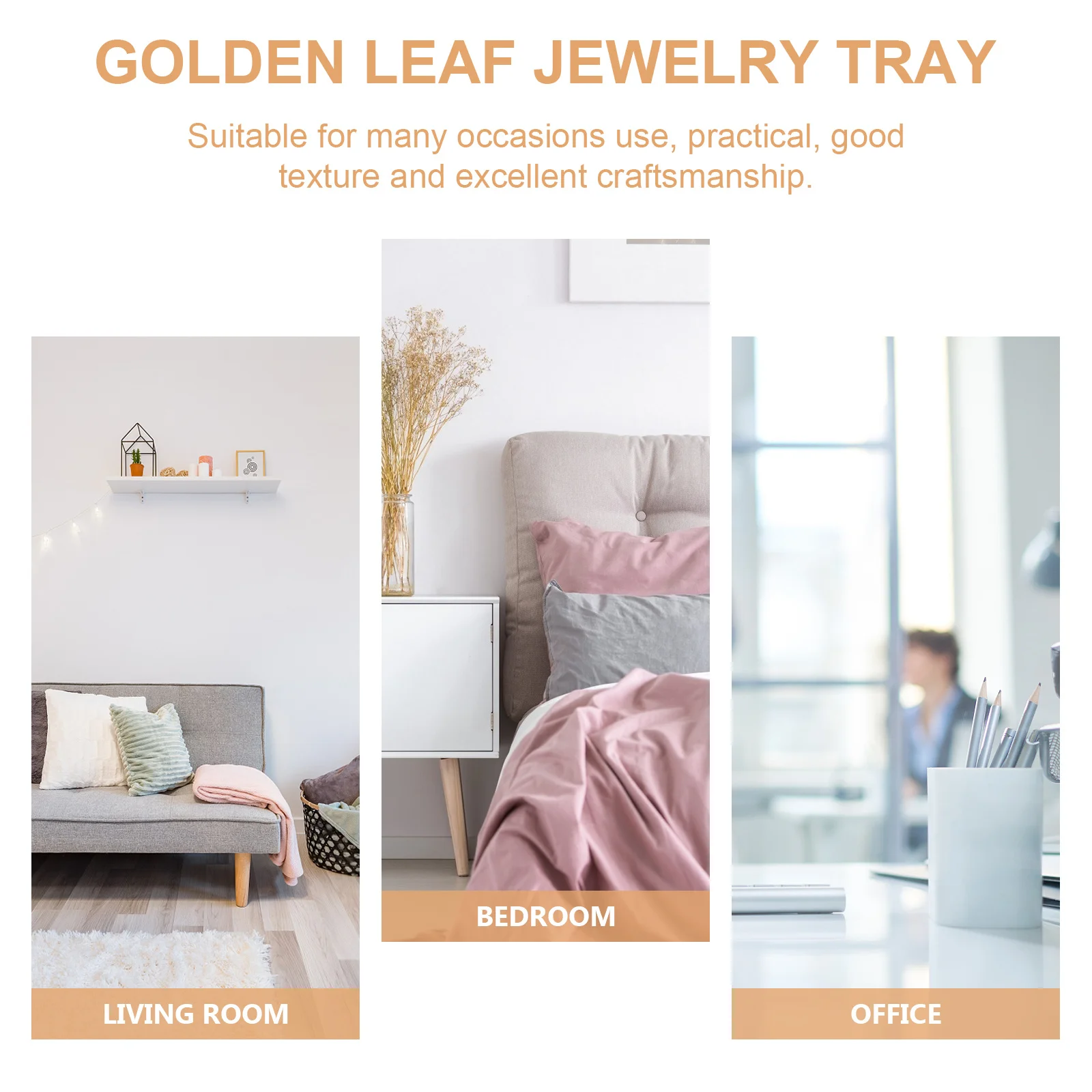 Maple Leaf Shape Jewelry Tray Decorative Jewelry Holder Desktop Storage Plate Durable Desktop Decor Storage Plate