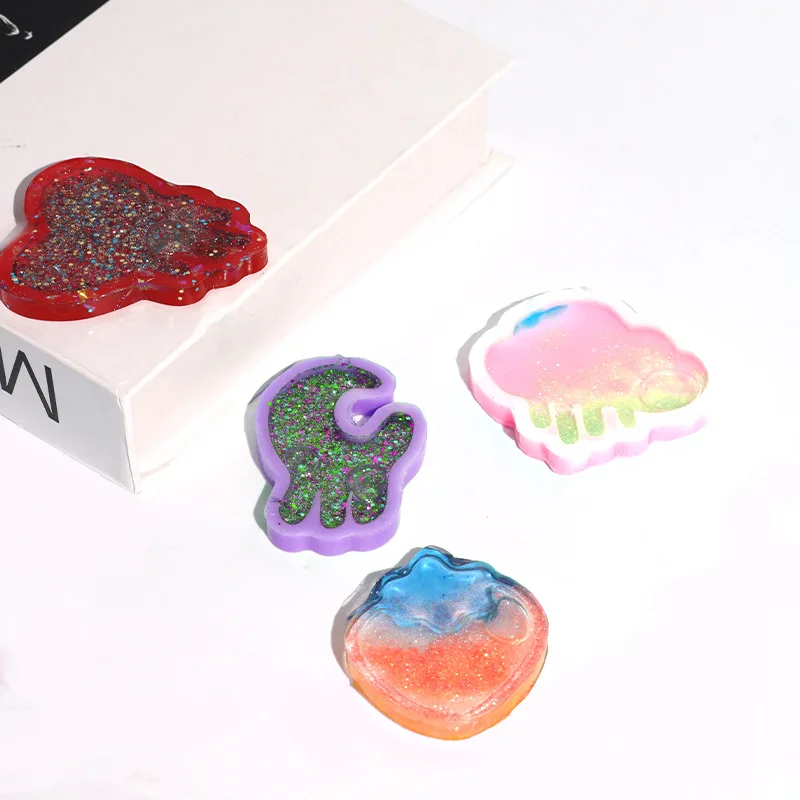 DIY Keychain Pendant Epoxy Silicone Mold Quicksand Planet Cloud keychains Crystal Epoxy Resin Mold For Jewelry Making