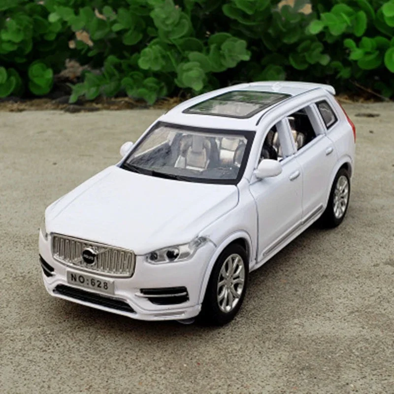 1:32 VOLVOs XC90 SUV Alloy Car Model Diecast & Toy Metal Vehicles Car Model Collection Simulation Sound and Light Childrens Gift