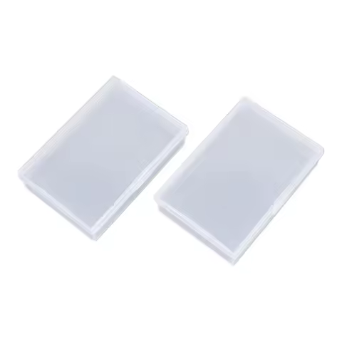 Transparent Playing Card Deck Boxes, Empty Plastic Storage Box Fits Baseball Trading Cards, Gaming Cards, Snaps Closed