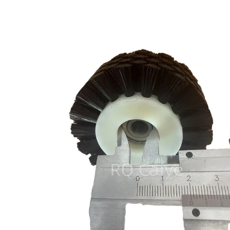 2 Buah Roda Sikat Mesin Pemotong Mati 65X27X8MM Roda Sikat Rol Sikat Keras Hitam