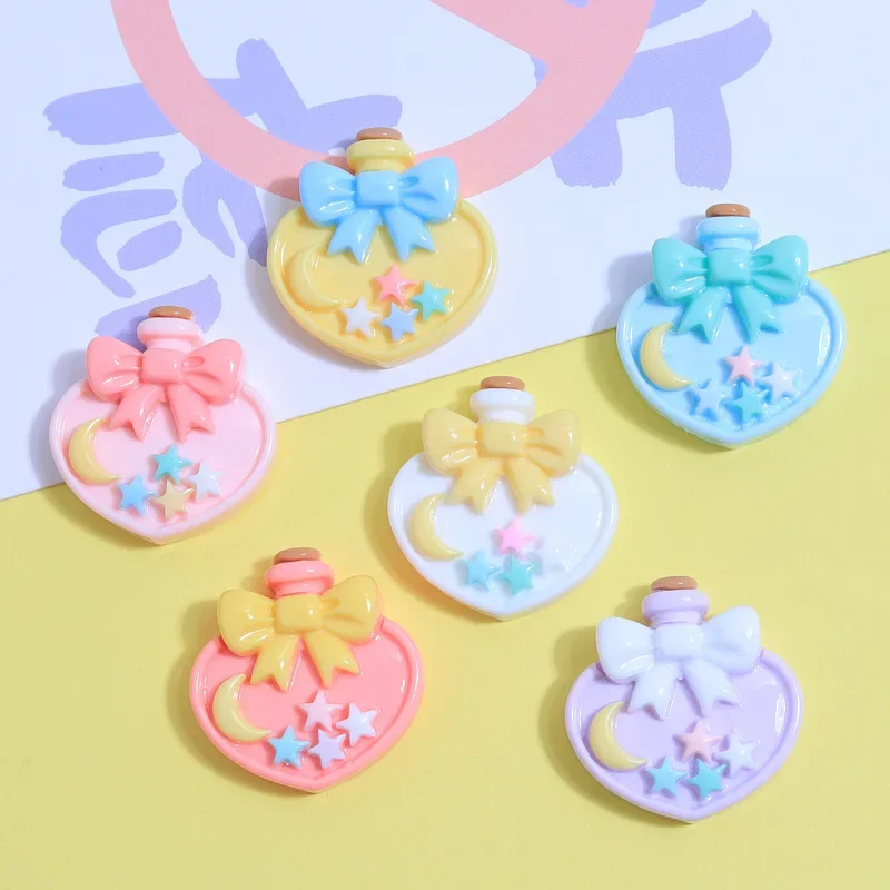 10/100pcs Resin Patch DIY Cream Glue Headwear Hairpin Resin Accessories Scrapbook Dream Star Moon Magic Bottle Phone Case