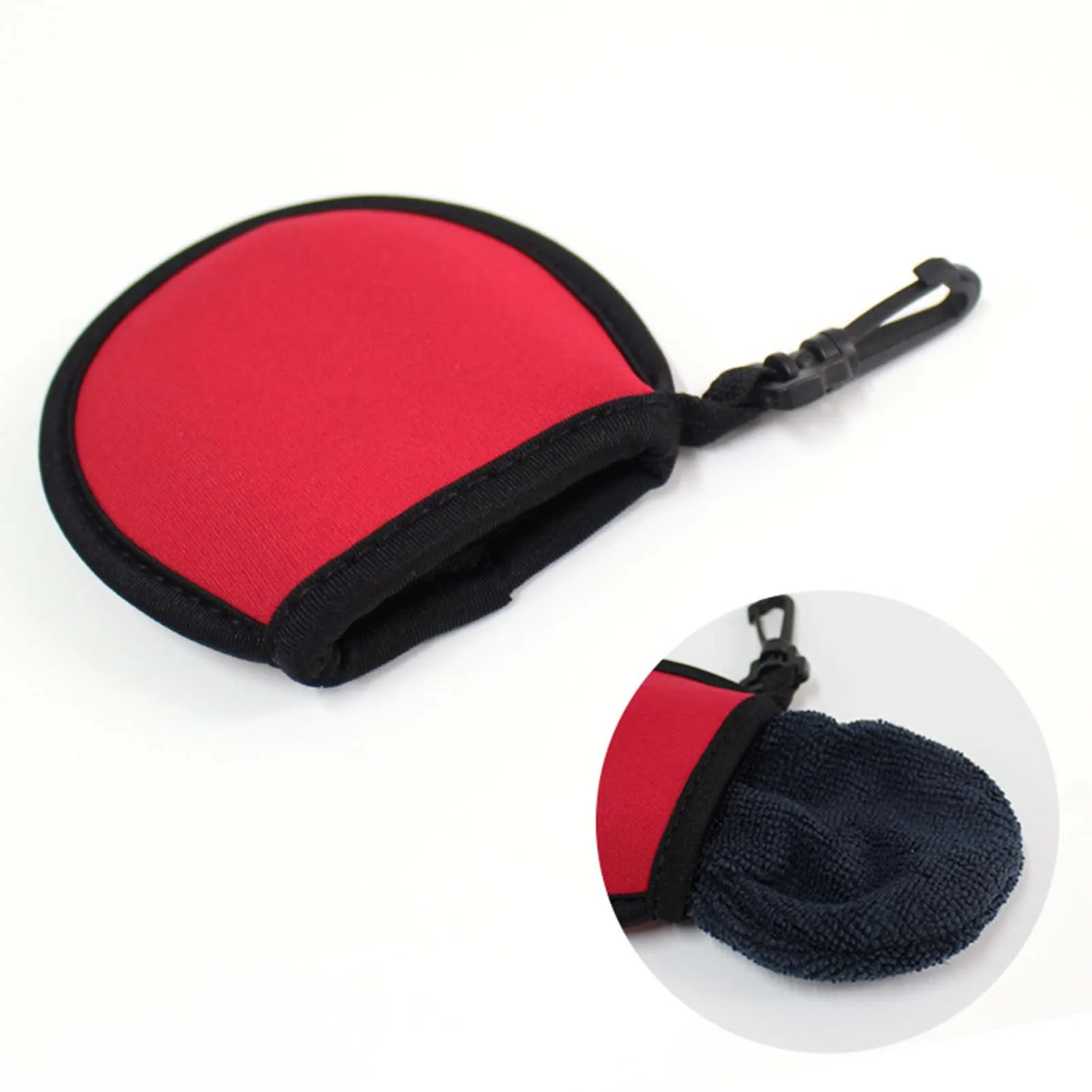 Bolsillo para bola de Golf con Clip, bolsa ligera y suave para limpiar bolas de Golf