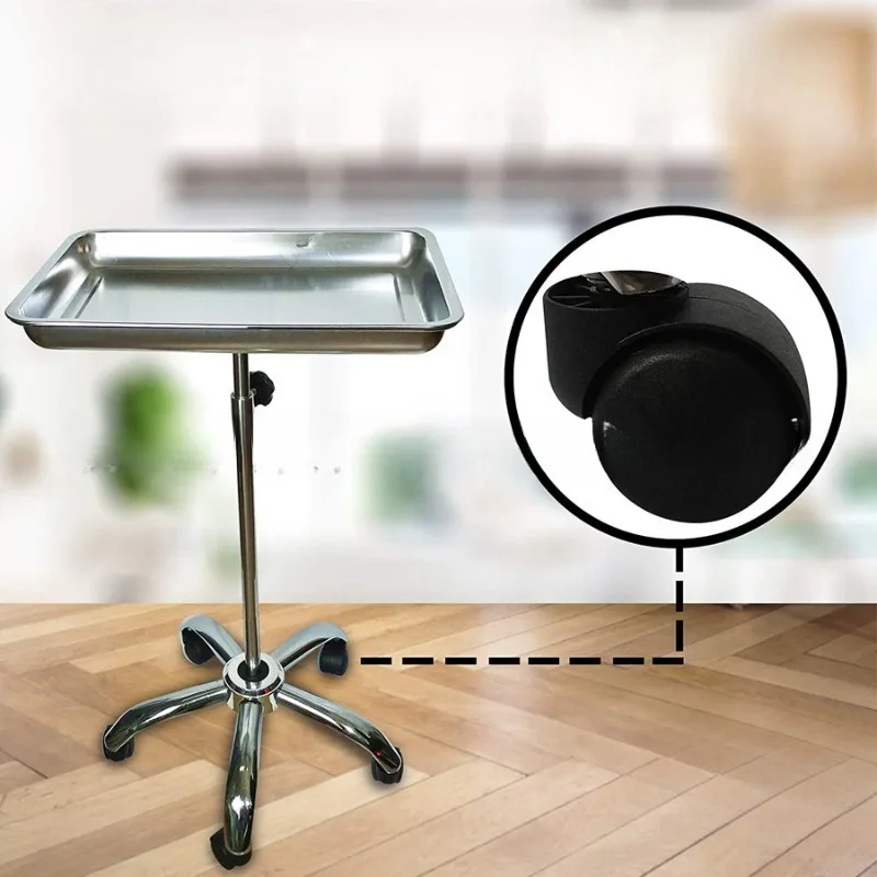 Steel Salon Stainless Trolly Serving Wheels Beauty Salon Trolly Makeup Rolling Commercial Werkzeugwagen Pretty Furniture YN50ST