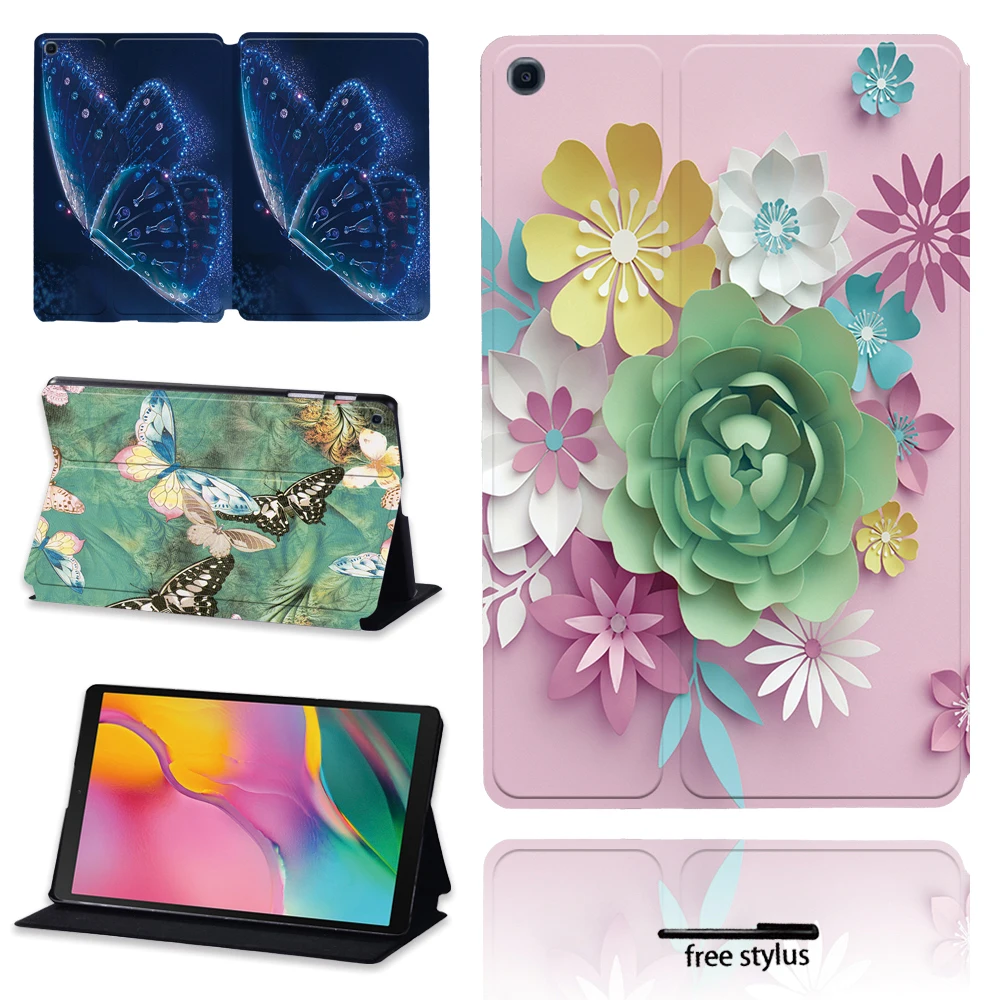 Cover Case for Samsung Galaxy Tab S4 T830 T835/Tab S6 T860 T865/Tab S7 T870 T875 Dust-proof 3D and Butterfly Series Tablet Case