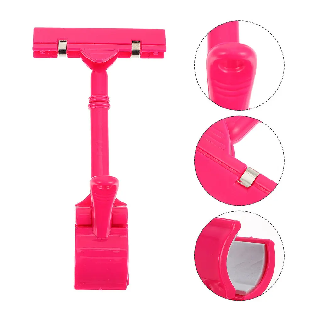 

Набор из 8 пластиковых держателей ценников с двойной регулируемой головкой на 360 градусов, зажимы для этикеток на полках, для рекламных карточек, заметок, фотографий