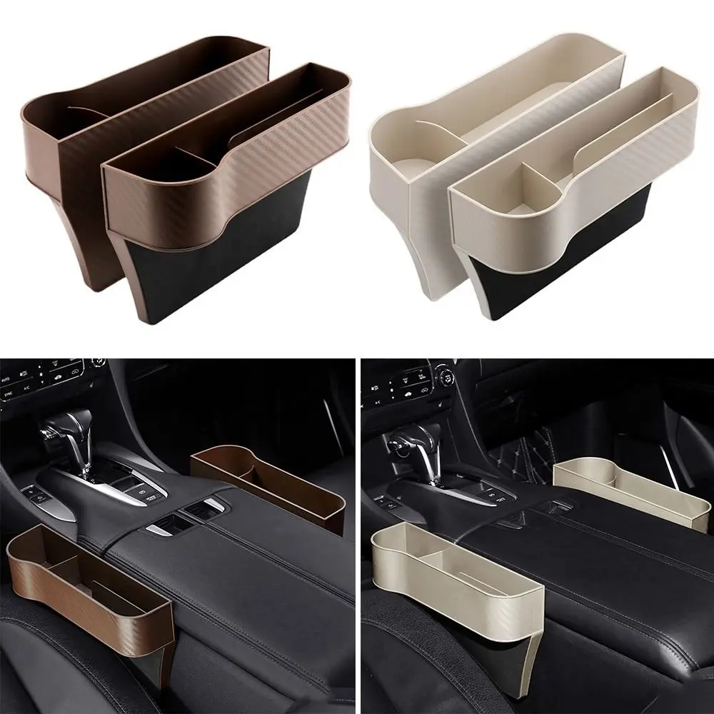 Car Storage Box Organizer Universal Car Seat Organizer Pocket Seat Gap Slit Car Seat Organizer Catcher Car Built-in Shelf Car