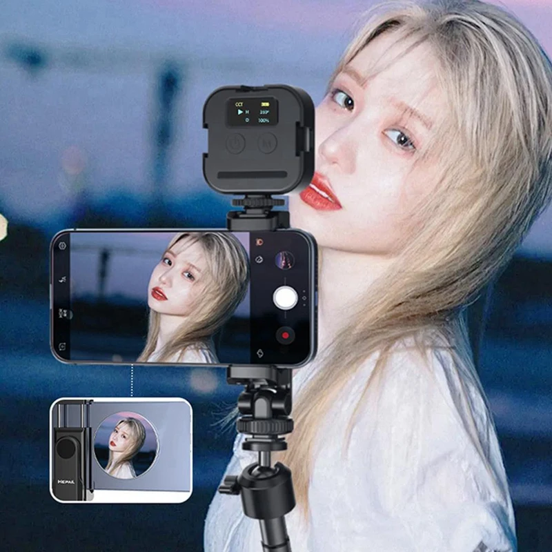 Compact Adhesive Mirror Smartphone Selfie Vlog Mirror High Definition Reflective Selfie Mirror For Iphone Photo Video