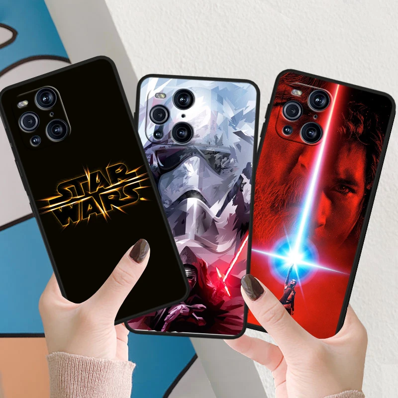 S-tar W-ars Darth Vader Yodas BB8 For OPPO Find X6 X5 X3 X2 F21S F21 Pro Lite Neo Black Silicone Fundas Soft Phone Case