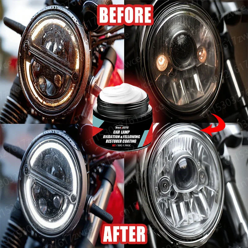 

Car & Motorcycle Headlight Restoration Polishing Kit Headlamp Scratch Repair Kits Car Lamp Polisher Cleaning Paste Paint Agent