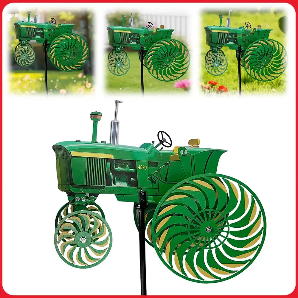 

Tractor Wind Sculpture Decorative Windmill Outdoor Tractor Wind Spinner for Yard and Garden Gift for Family Or Friends
