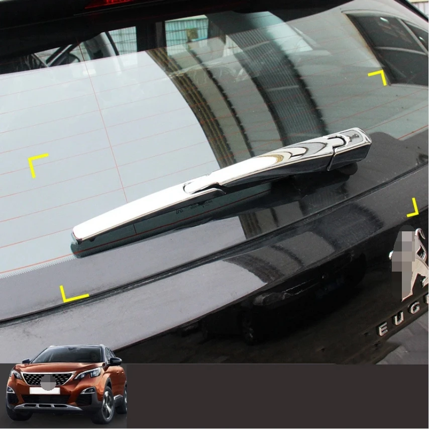 For Peugeot 3008 GT 5008 2017 2018 2019 2020 Accessories Rear Windshield Window Windscreen Rain Wiper Cover Trim Car Styling