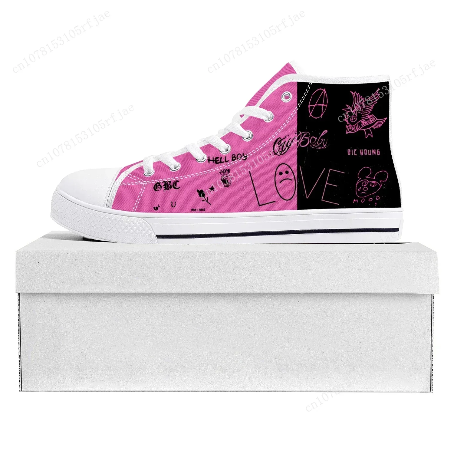 حار الهيب هوب مغني الراب ليل اللمحة عالية الجودة أحذية رياضية عالية الجودة رجل إمرأة مراهق قماش حذاء رياضة زوجين أحذية عادية حذاء مخصص #4