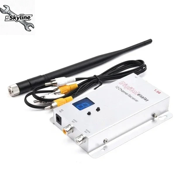 1.5GHz 1500mW 12CH FPV Long Range Video Transmitter, Mini Wireless AV Transmitter for Monitoring