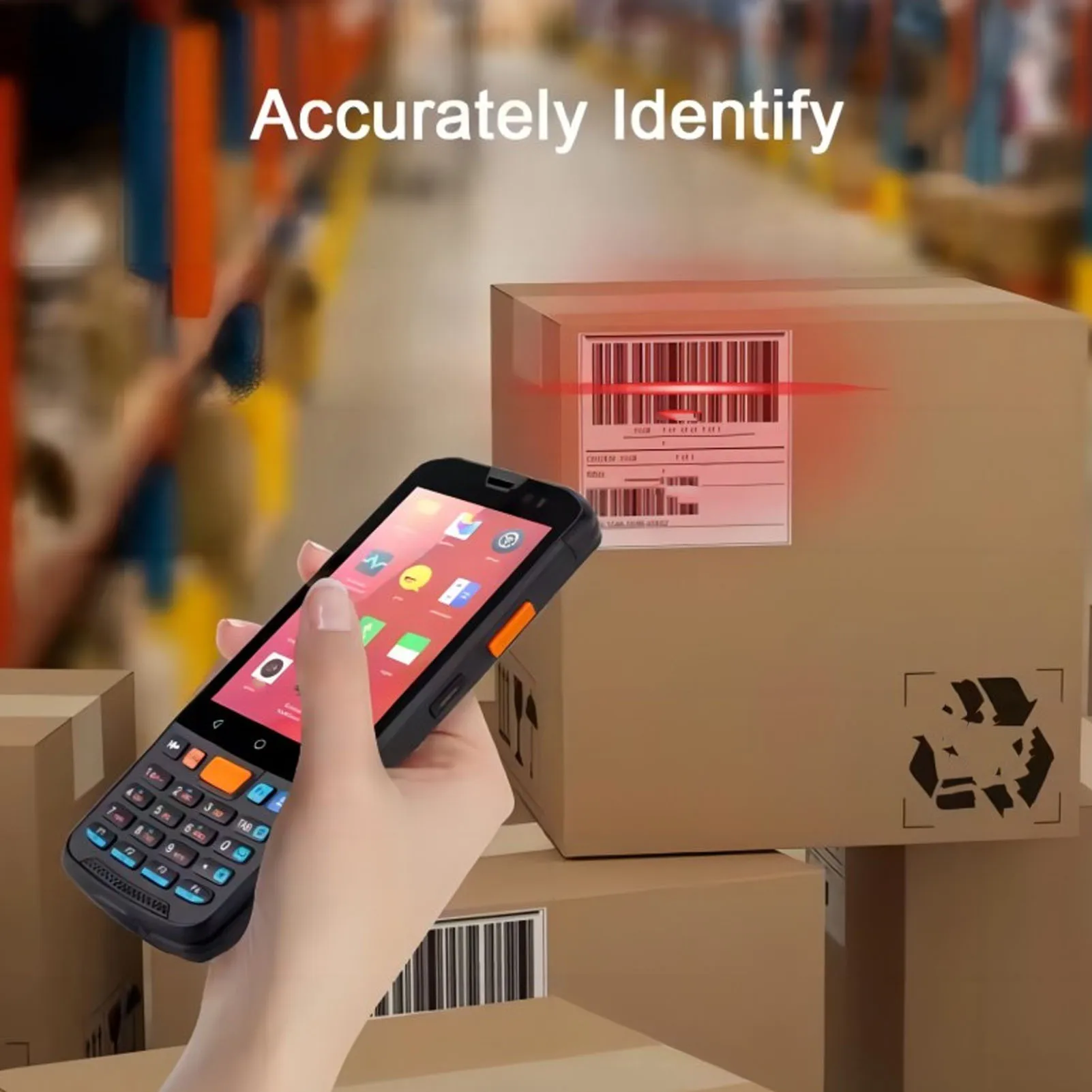 4g handheld 4 polegada tela lcd scanner terminal coletor de dados alta resolução código excelente capacidade de decodificação para logística