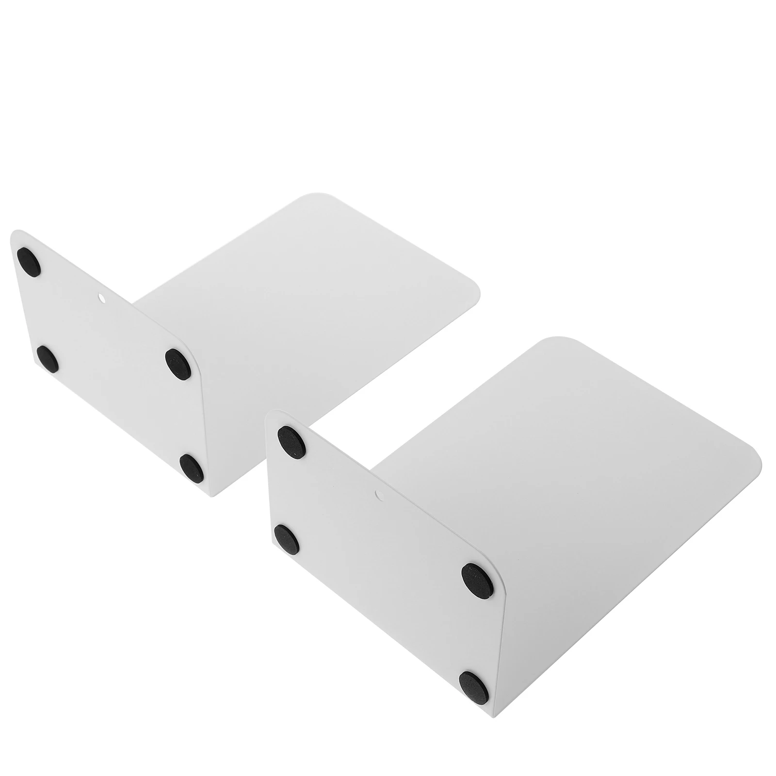 

2pcs Modern Metal White Rack for Shelves Desktop Holders Book Stand Stoppers Student Office Library Organizer