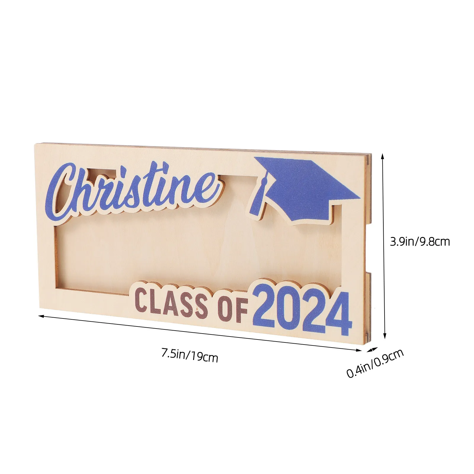 Wooden Graduation Money Holder Envelope Compact Cash Wallet Gift Card Storage for Graduate