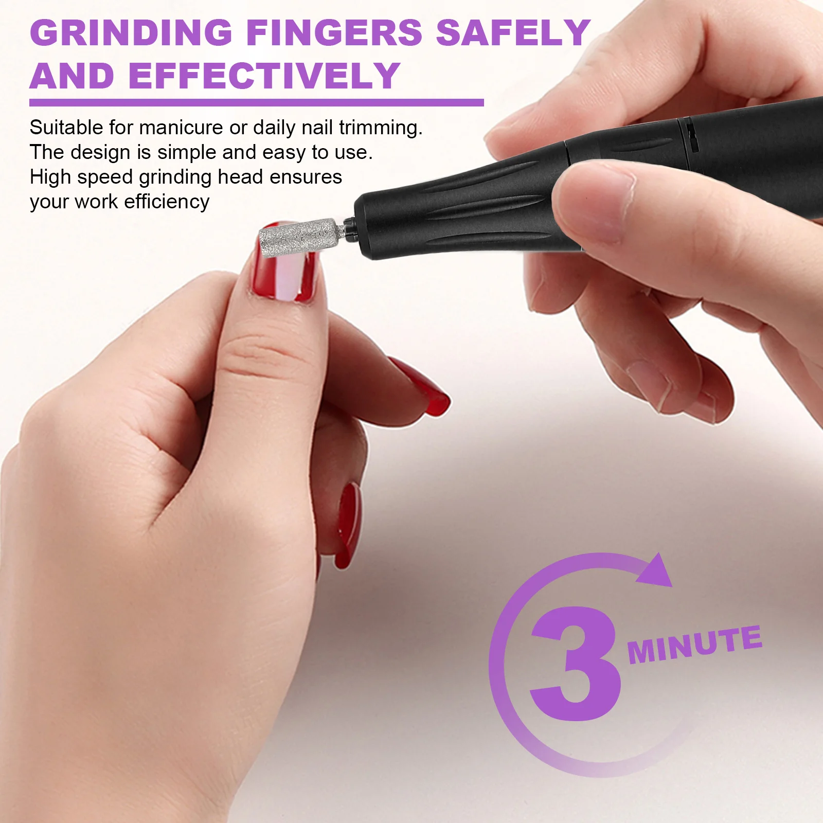 電動ネイルドリルペン充電式ポータブルマニキュアグラインダーUSB電源ネイルアートトリマーポリッシャーツール家庭用サロン用