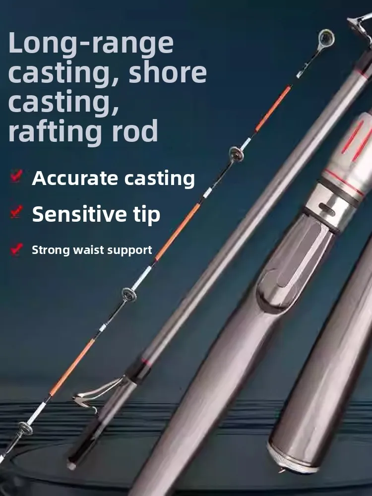 قصبة صيد جديدة من ألياف الكربون للصيد من الشاطئ، قصبة صيد ناعمة الذيل قابلة للتمديد للصيد في البحر والرمي لمسافات طويلة #5