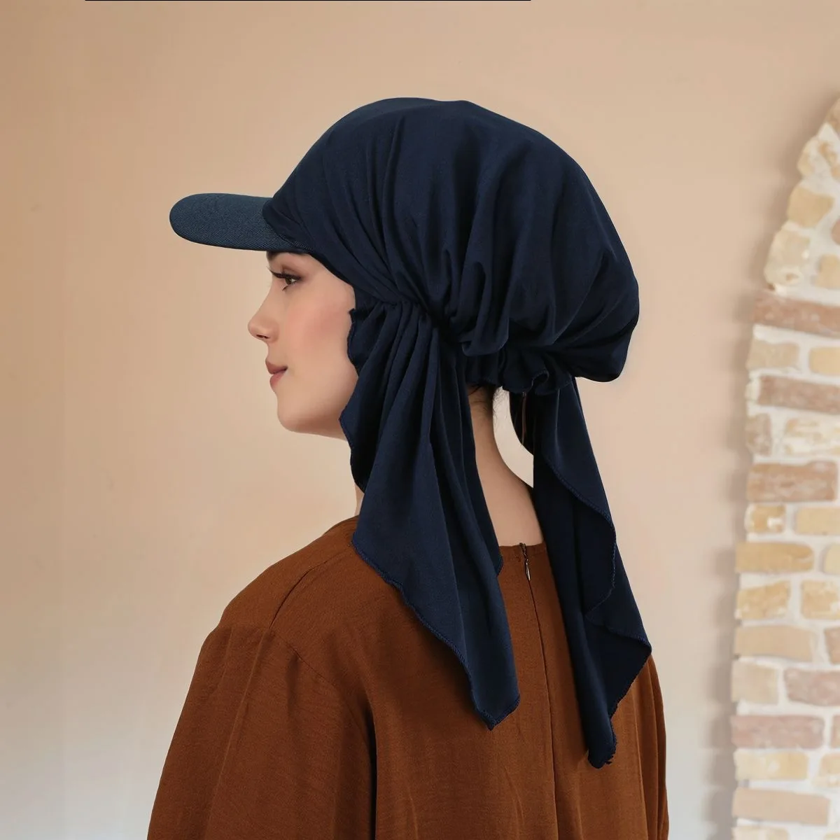 

Indian Muslim Hijab Turban Hat for Women Visor Baseball Cap Sun Hats Headscarf Scarf Brim Femme Scarves Bandanas Turbante Mujer