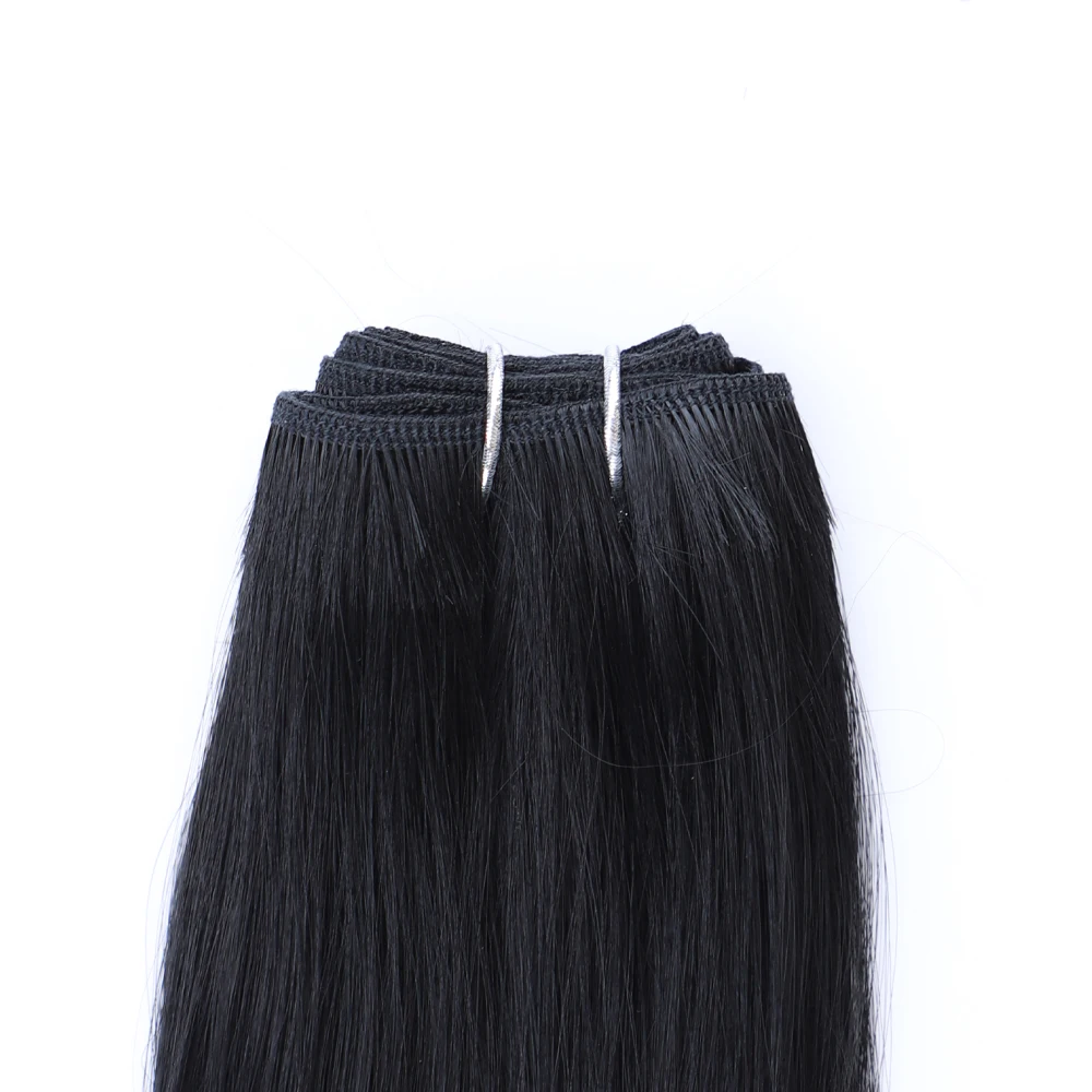 Pacotes de cabelo liso sintético para mulheres, resistente ao calor, extensões de fibra, tecidos africanos, 100g Pack, 10 "-30"