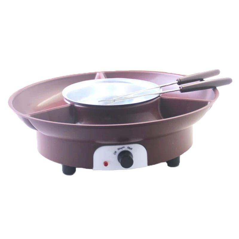 

Hot pot chocolate fountain machine, melt heating homemade chocolate saucepan