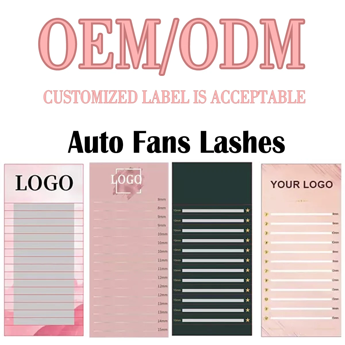 Custom 114case/Lot Easy Fan Eyelash Extension With Logo DIY Makeup Auto Blooming Lashes Faux Mink Eyelashes Extension Supplies