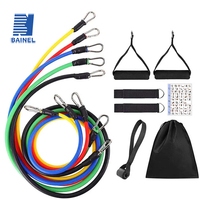 11pcs/Set Pull Rope Resistance Bands Portable Fitness Equipment Ankle Strap Chest Expander Elastic Exercise Band