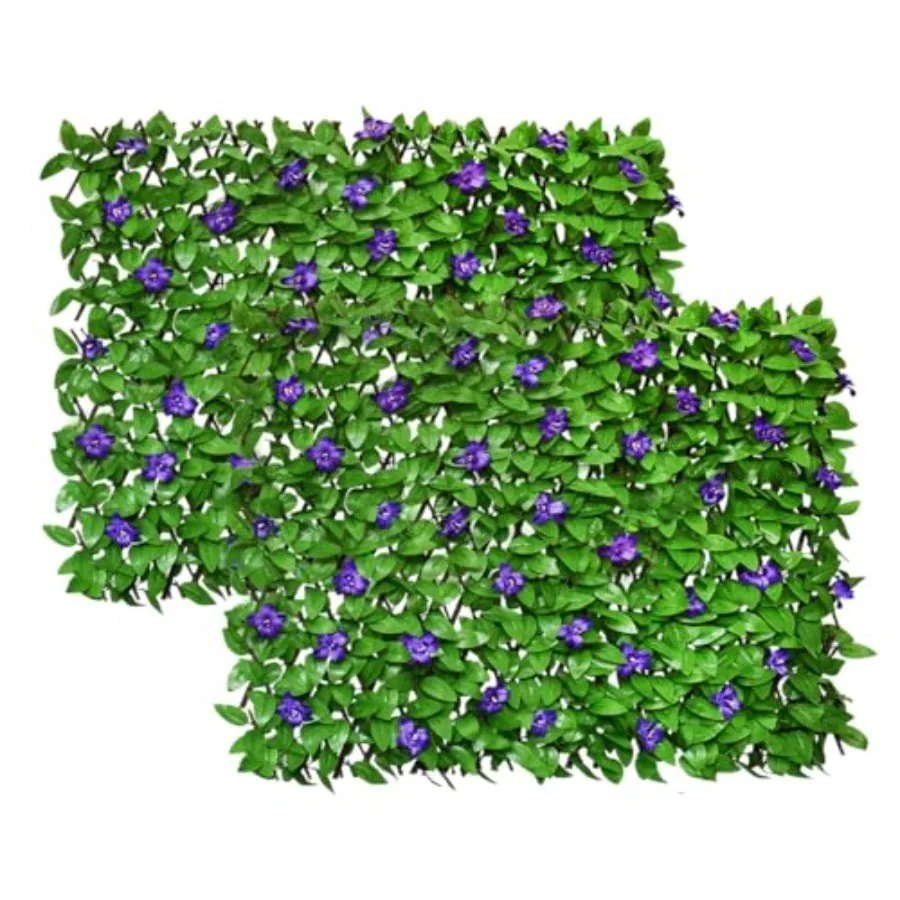 

Expandable Fence Privacy Screen for Balcony Patio Outdoor, Decorative Faux Ivy Fencing Panel, Artificial Hedges in Green, UV-Re