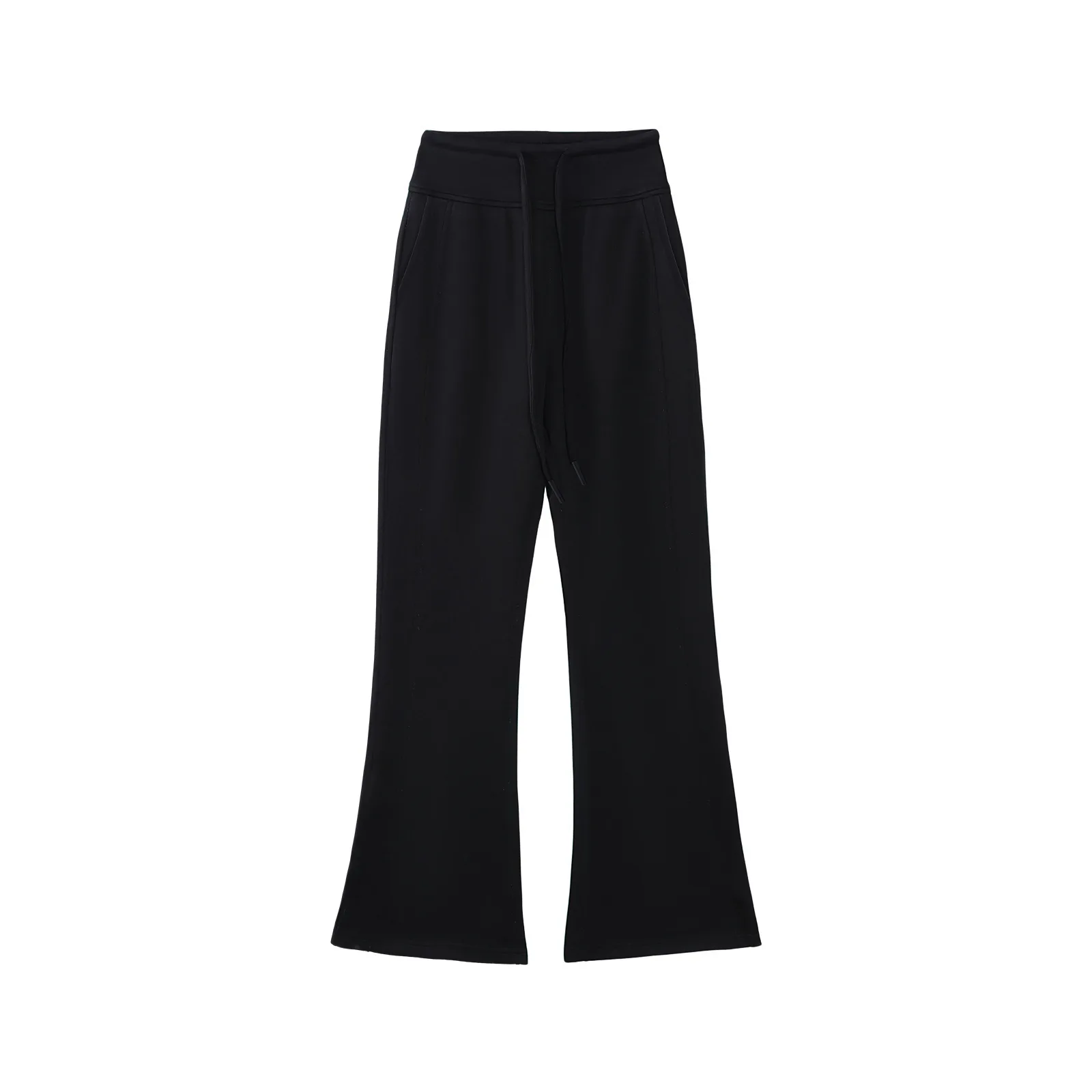 Pantaloni a gamba larga Pantaloni larghi da donna in pile invernale a costine Peluche Fodera delicata Calore Pantaloni rilassati da salotto ispessiti Highstreet Elegante