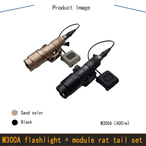 전술 손전등 버킷, M300A 강한 빛/M300A 스트로브 라이트, 모드 단추 쥐 꼬리 세트, M-LOK, KEYM00 에 적합